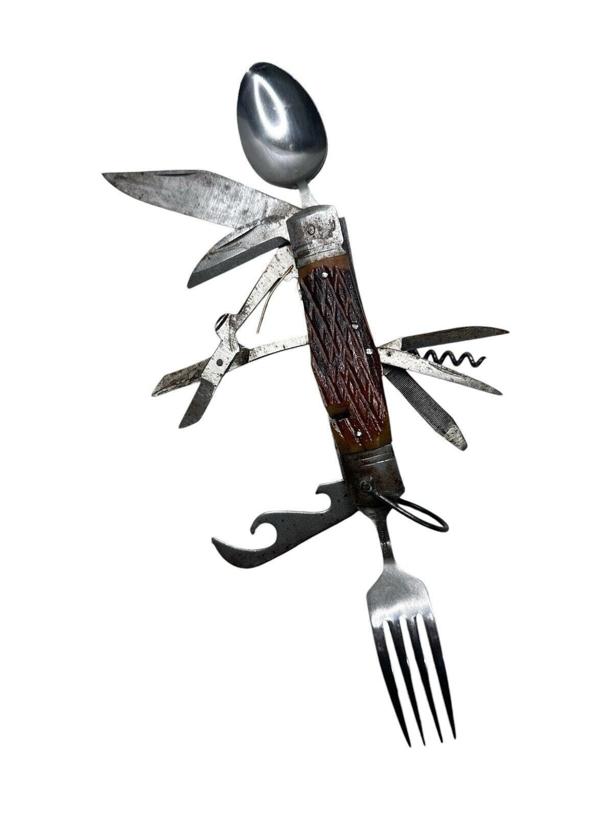 Huntsman’s Mambro Folding Pocket Camping Hobo Survival Multi Tool Knife 5”- 11”