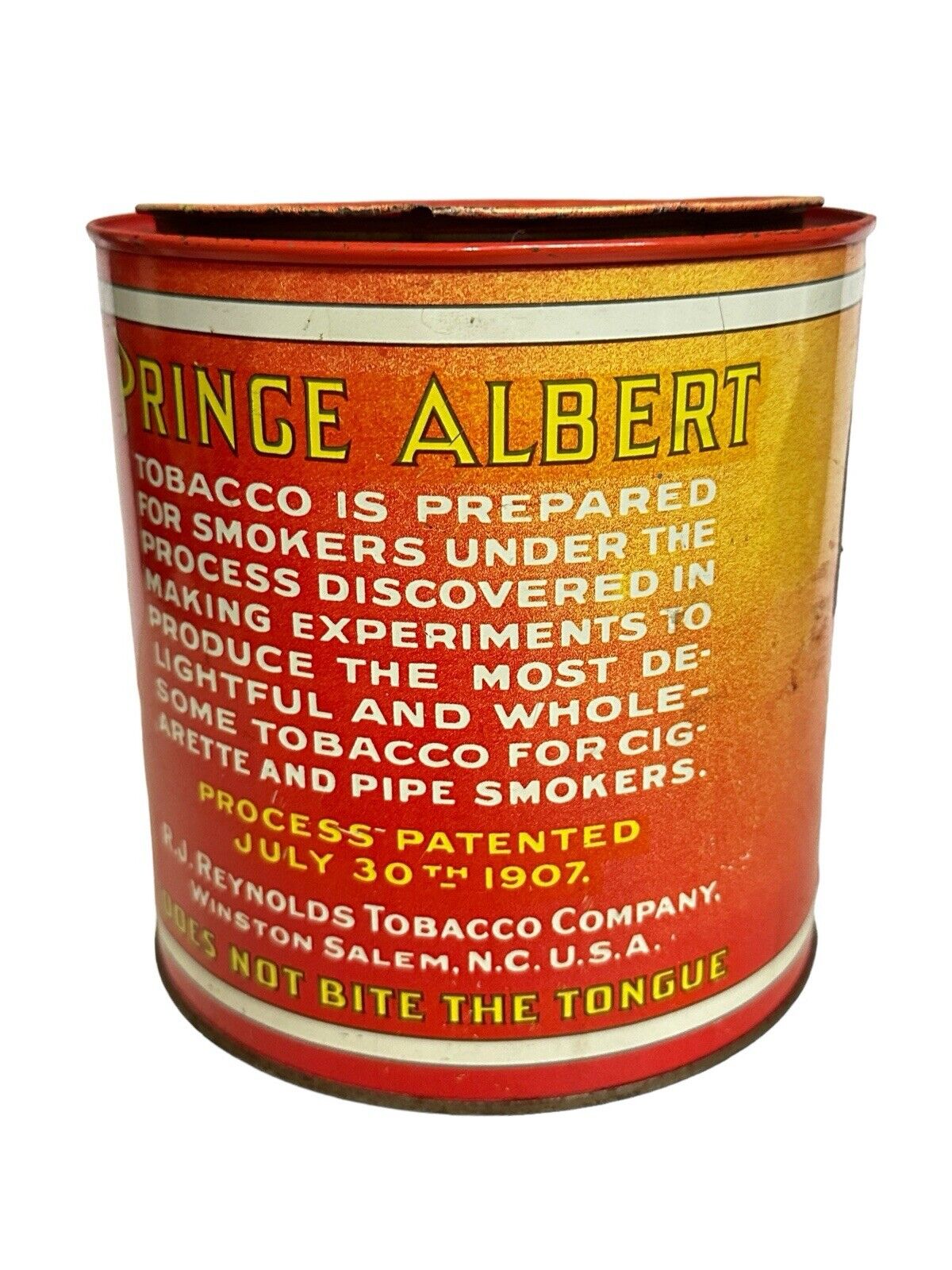 Antique Prince Albert tobacco tin Empty Tobacciana Decor Container 1907