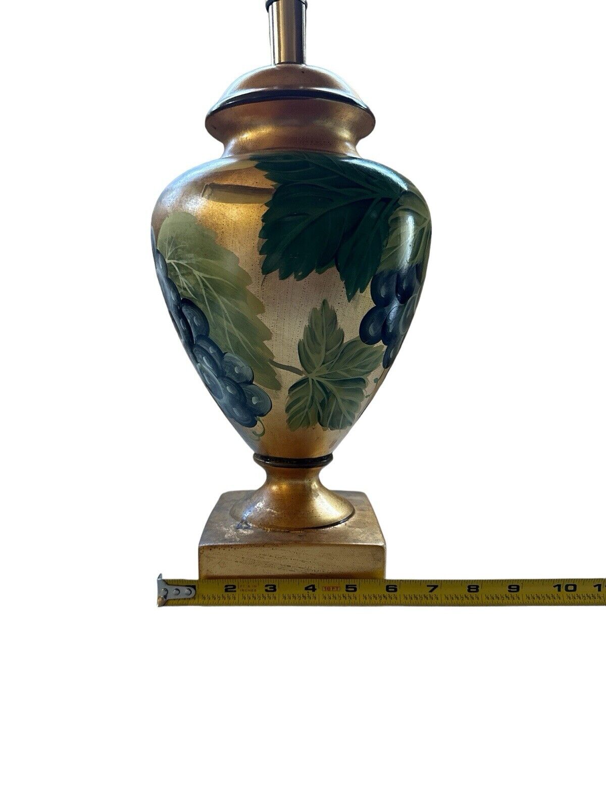 vintage Italian style Hand Painted Grape Vine Decor Ceramic Lamp
