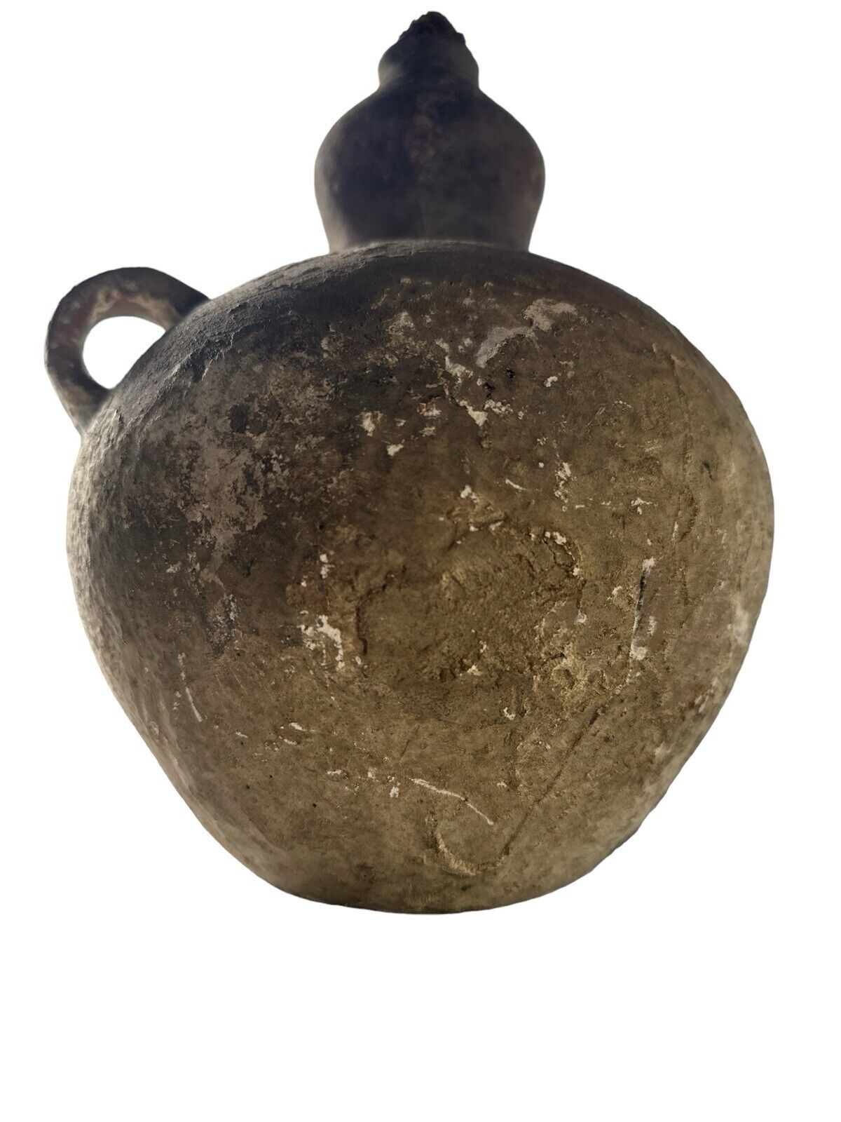 Antique Mexican Handmade Long Neck Clay Terracotta Water Vessel Primitive