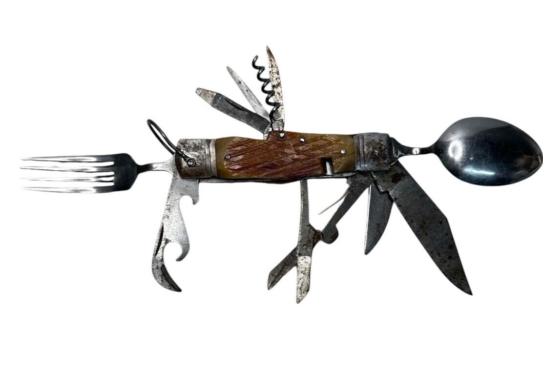 Huntsman’s Mambro Folding Pocket Camping Hobo Survival Multi Tool Knife 5”- 11”
