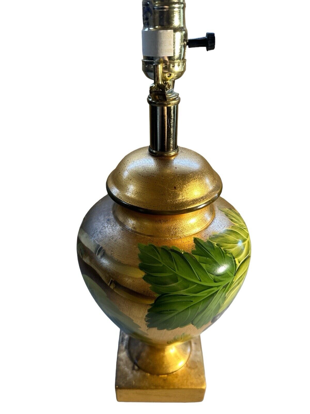 vintage Italian style Hand Painted Grape Vine Decor Ceramic Lamp