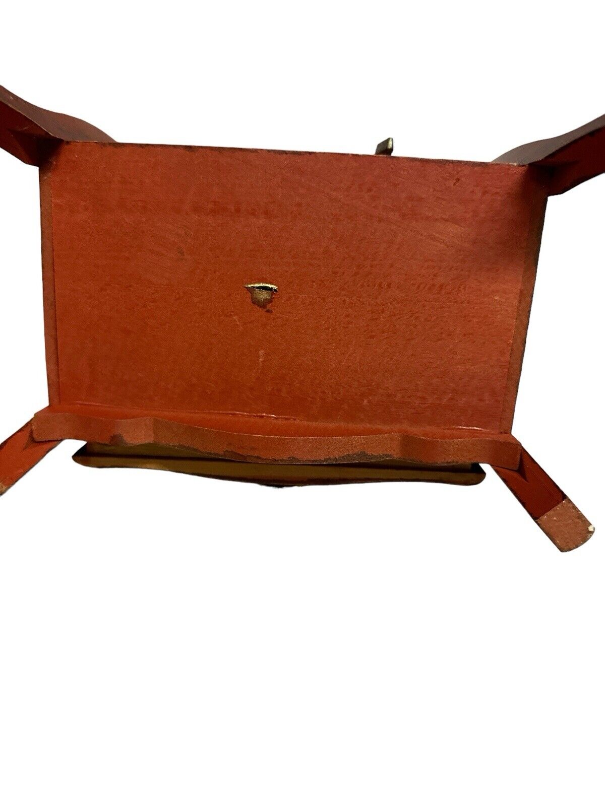 Amazing Jewelry Musical Box Delicate Lid Pulls Down+ Drawers Open Footed Wood