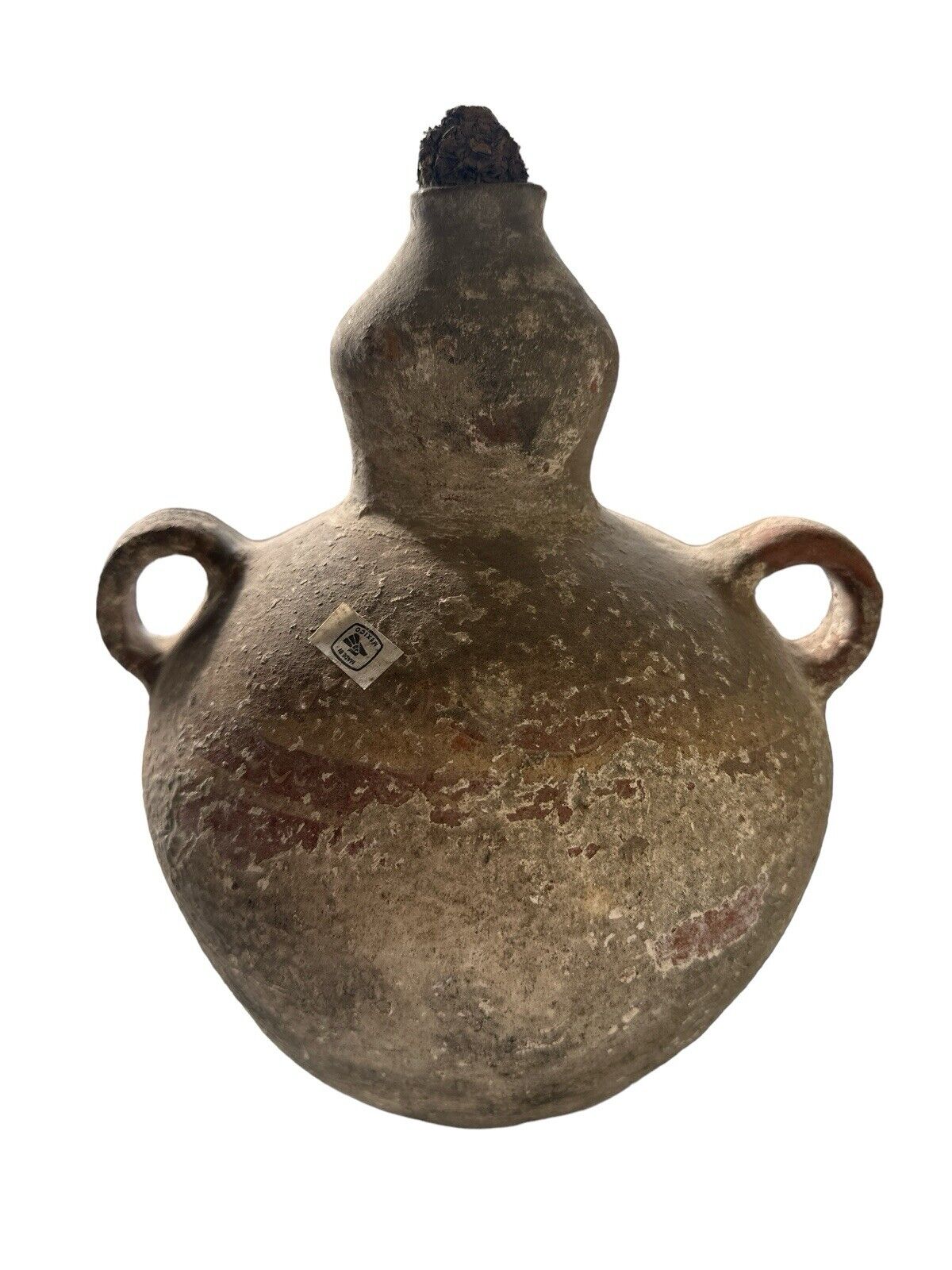 Antique Mexican Handmade Long Neck Clay Terracotta Water Vessel Primitive
