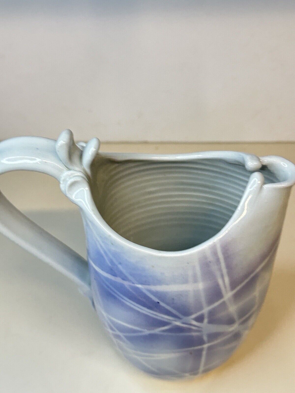 Beautiful James Jim Loso Porcelain Pitcher Modern Art Signed Minnesota Potter