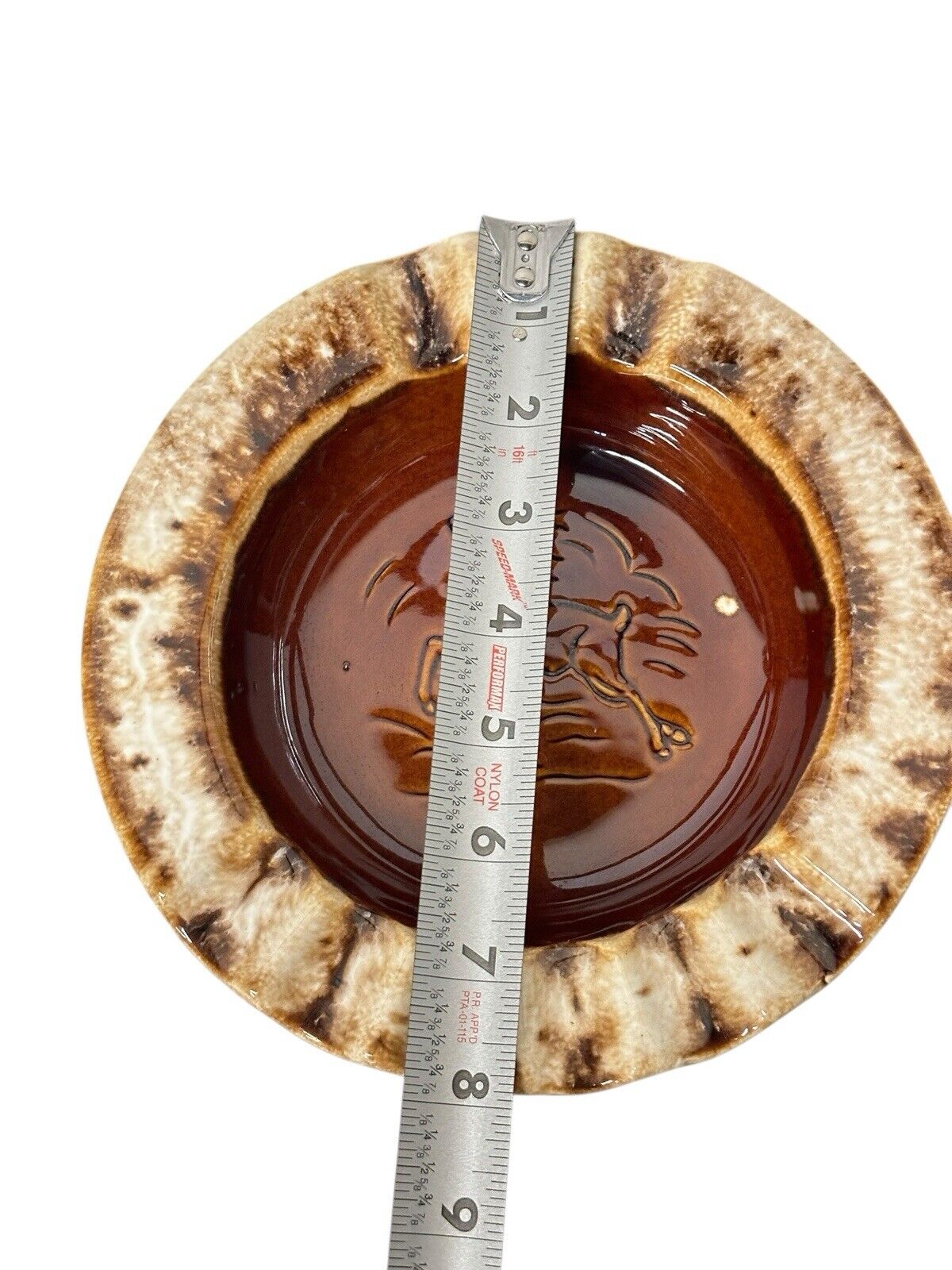 Vtg Hull Brown Drip Cigar Ashtray Deer Vintage 1950’s MCM Trinket Dish Decor