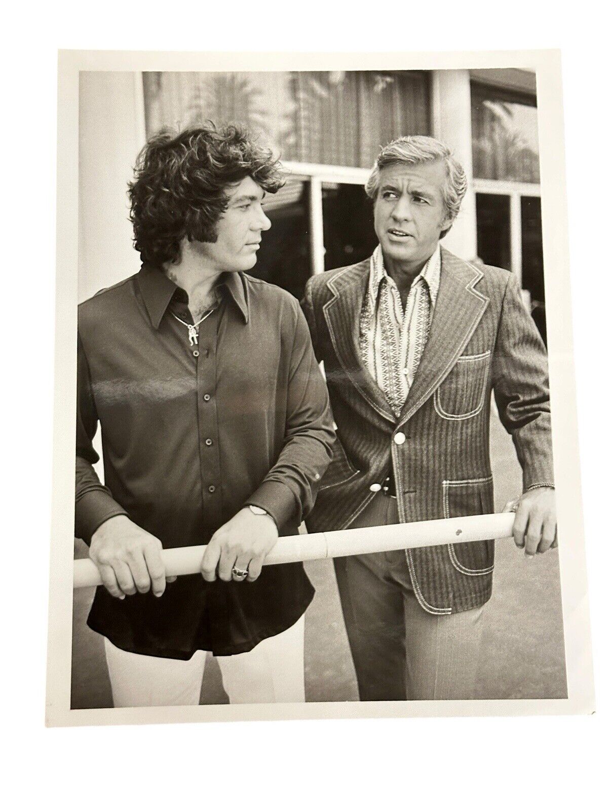 1972 Press Release Photo ABC “The Mid Squad” Michael Cole & Clu Gulager 7”x9”