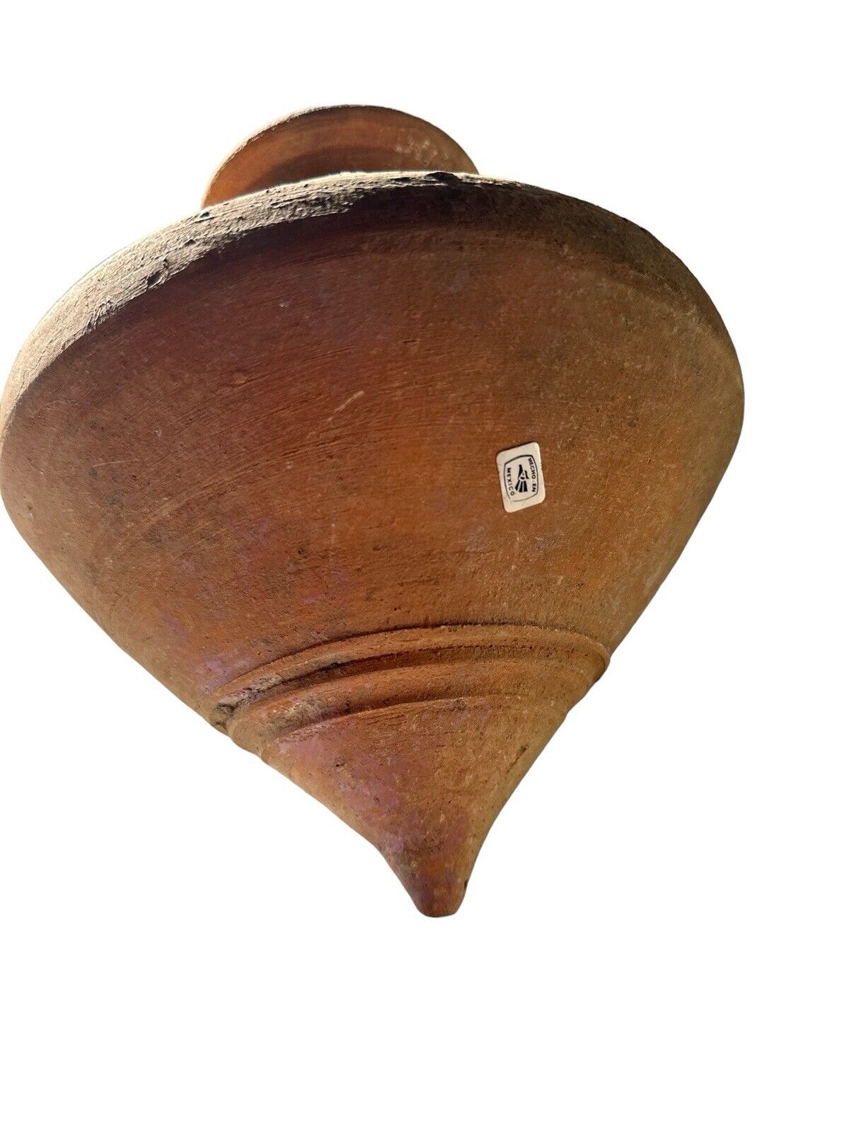 Vintage Handmade Mexican Clay Terracotta Water Vessel No Stand 9” x 8” Authentic