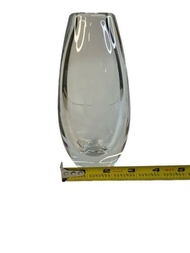 Kosta Boda 3 Geese Glass Vase 6.25” Signed And Numbered Beautiful Clear Glass