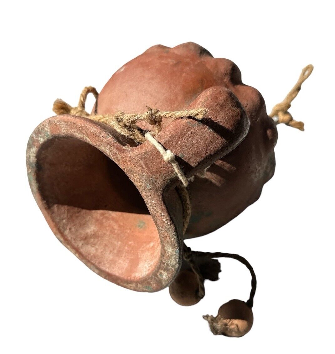 old Huasteca Region Clay hanging water Vessel made in mexico 9”x 8” Mid 1900’s