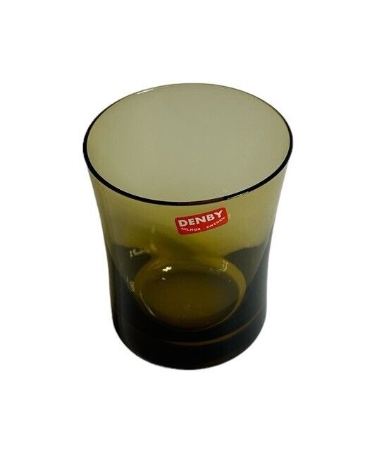 1972-79 DENBY Arabesque Spice Brown Double Old Fashioned NOS Milnor Sweden 4.25