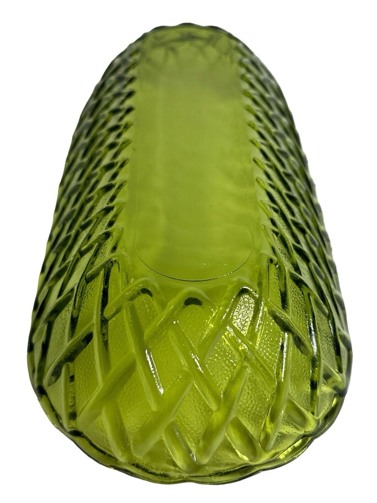 Vintage INDIANA GLASS Pretzel Avocado Celery Dish 10” X 5”