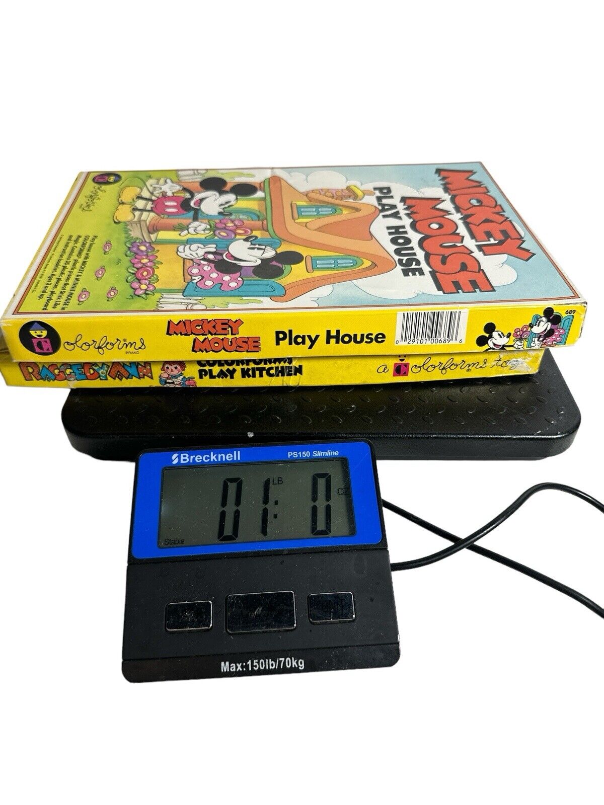 Rare Raggedy Ann Play Kitchen & Mickey Mouse Colorforms Toy Set Box Vtg 1970’s