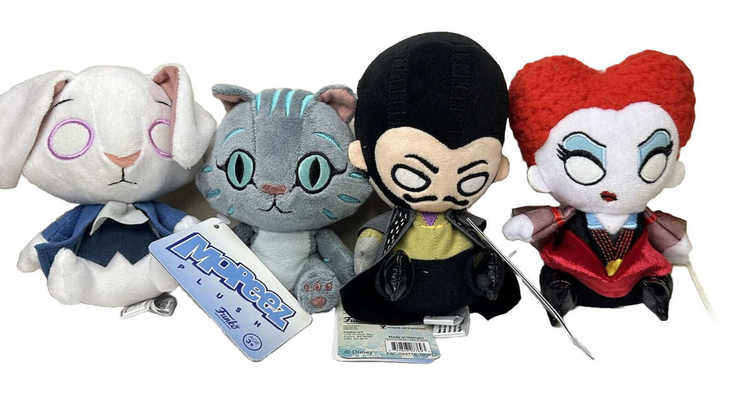 Lot of 4 Alice Through The Looking Glass Mopeez Plush Funko Dolls NOS