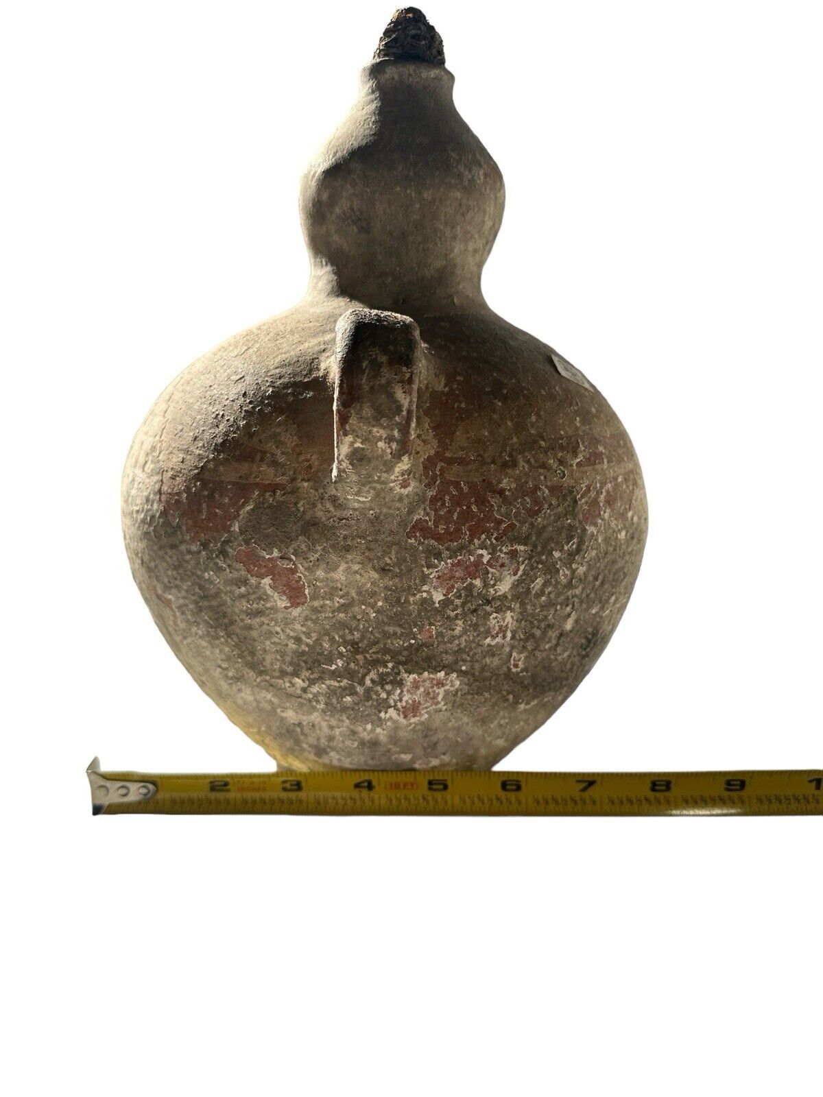 Antique Mexican Handmade Long Neck Clay Terracotta Water Vessel Primitive
