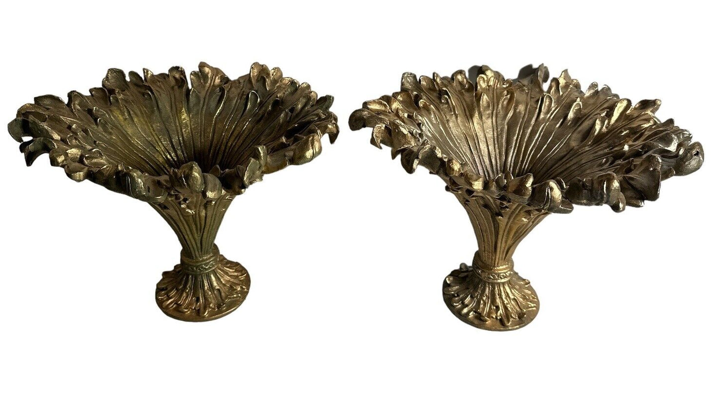 Gorgeous Statement Table Top Decor Pedestal Bowls 11” X 15”