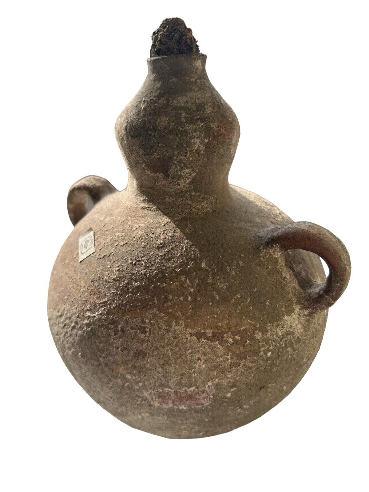 Antique Mexican Handmade Long Neck Clay Terracotta Water Vessel Primitive