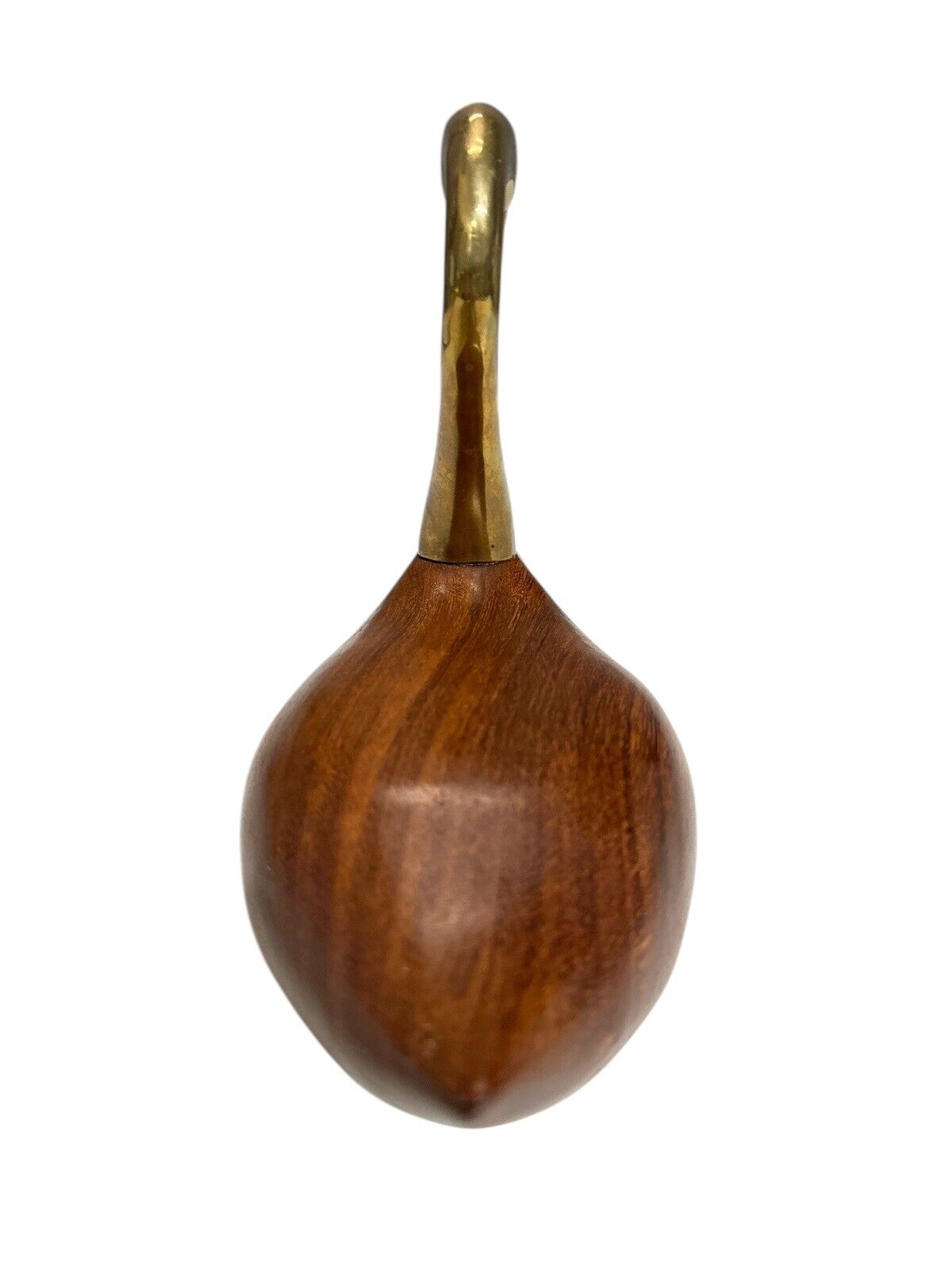 Vintage 1950's MCM Handmade Brass and Rosewood Swan Goose