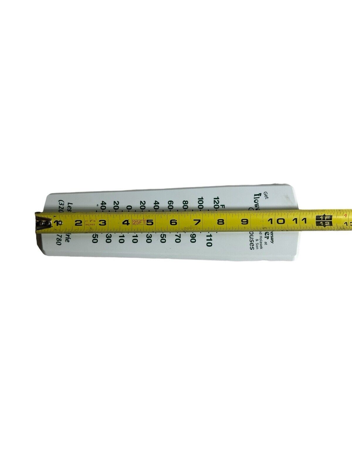 Vintage Flower Power Greenhouse Advertising Plastic Thermometer 11”