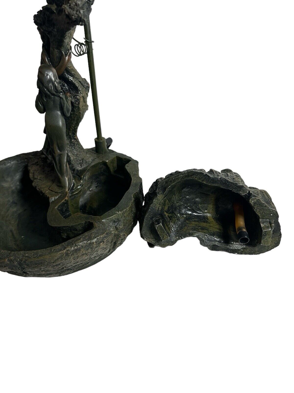 Vintage 1997 Fountain Lamp Children Climbing A Tree Beautiful Lamp By Crosa