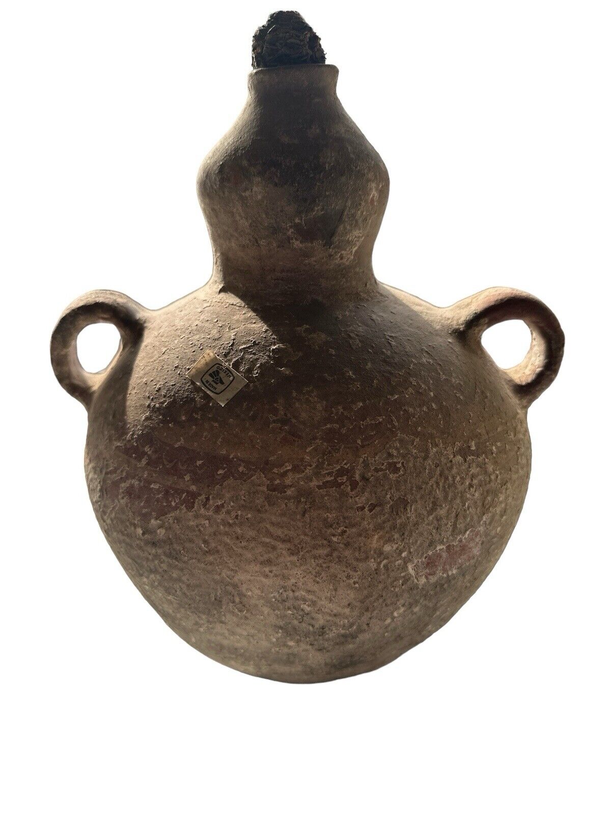 Antique Mexican Handmade Long Neck Clay Terracotta Water Vessel Primitive