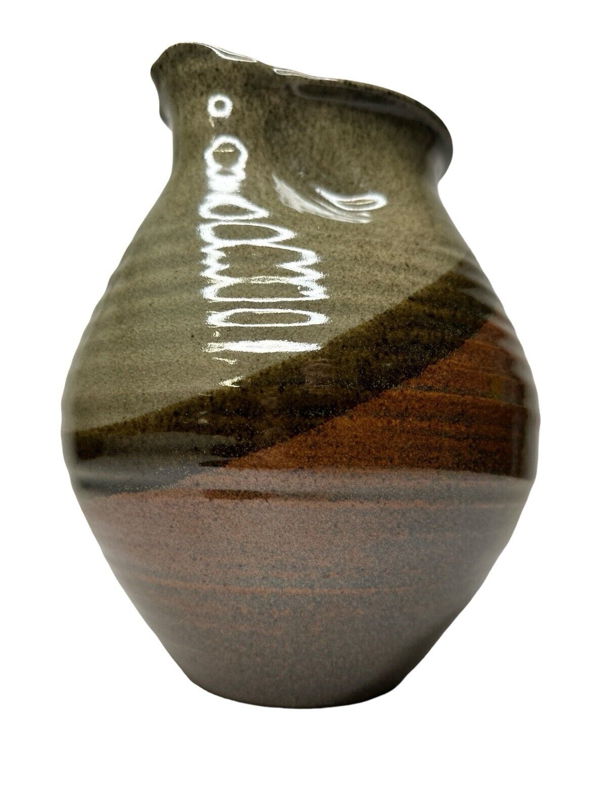 Beautiful Handmade Studio Signed Mark Pottery Stoneware Jug