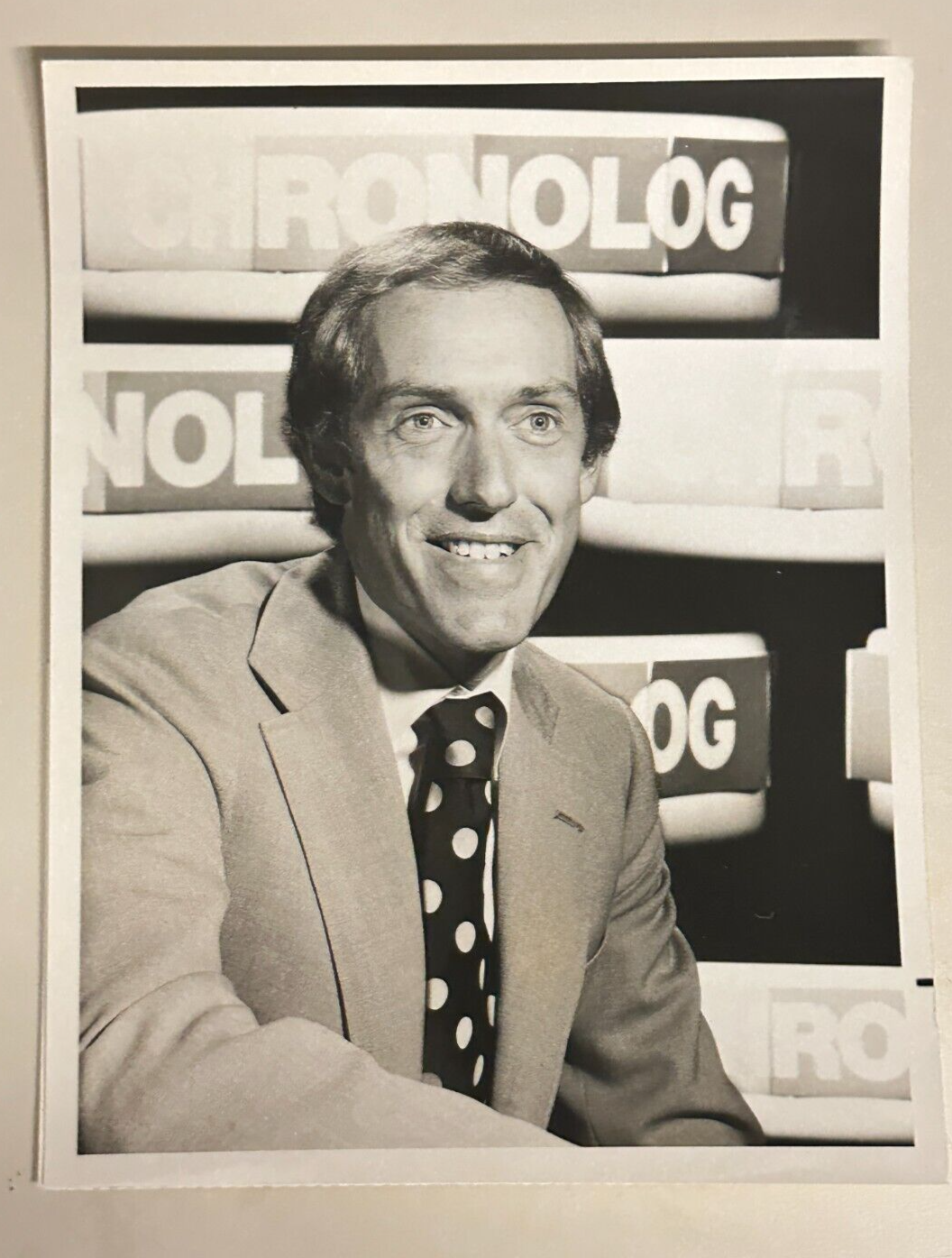 1971 Press Release Photo of "Chronolog" NBC Series with Garrick Utley