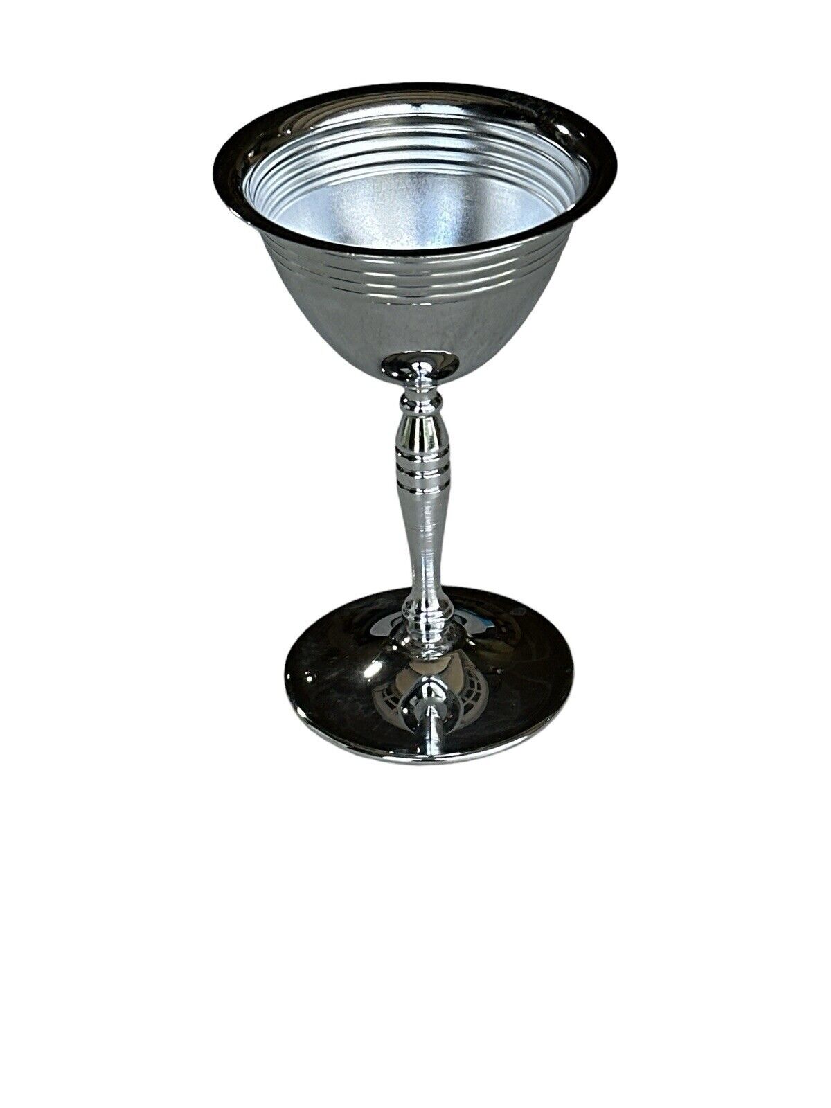 High Quality Vintage Chrome Cocktail Shaker 6 Stemmed Cordials & Bar Book