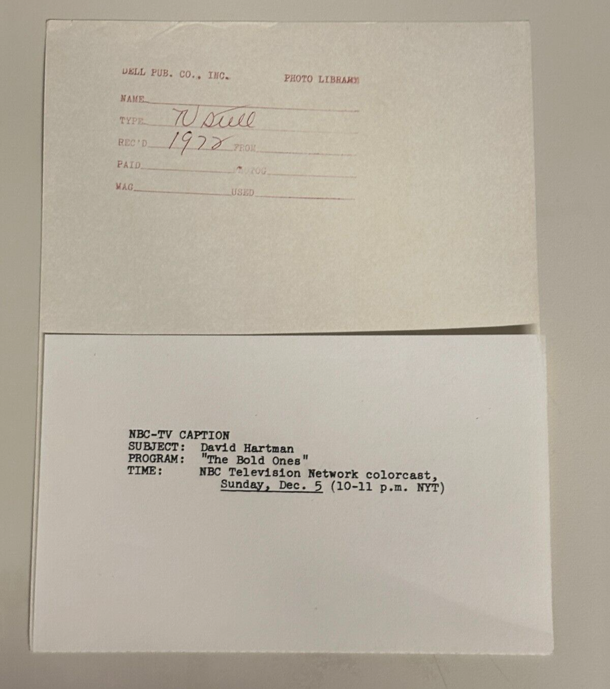 1971 Press Release Photo "The Bold Ones" David Hartman NBC