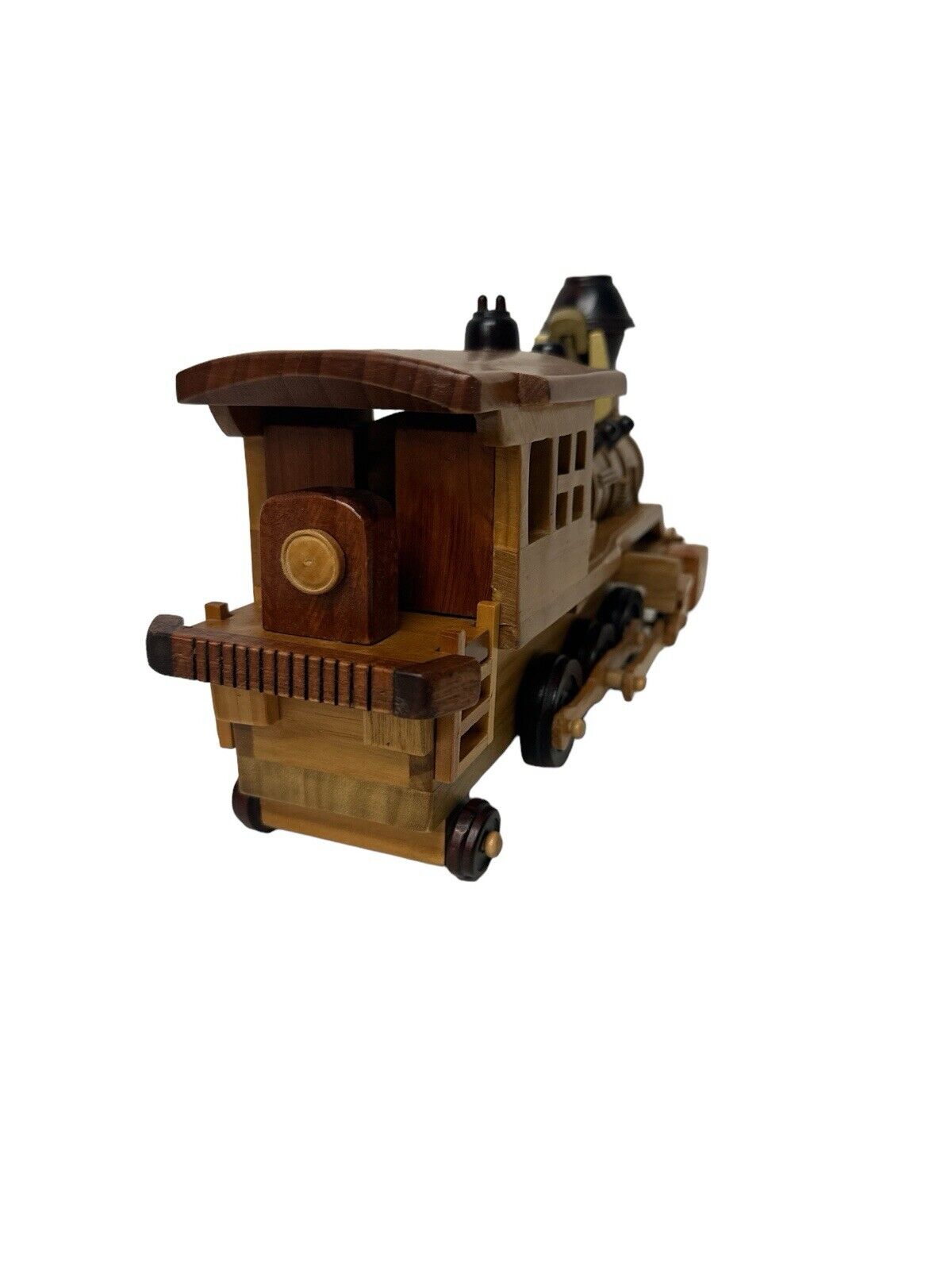 2016 Maple Wooden Handmade Steam Locomotive Collectible Train