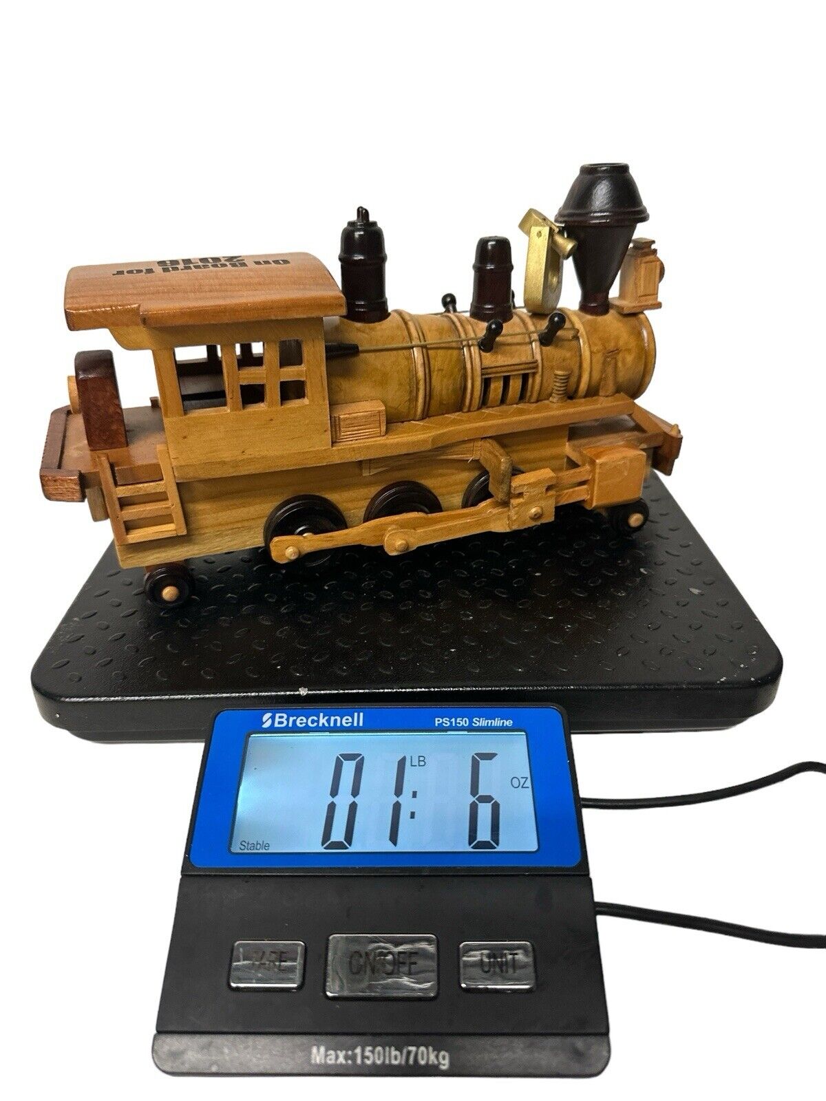 2016 Maple Wooden Handmade Steam Locomotive Collectible Train