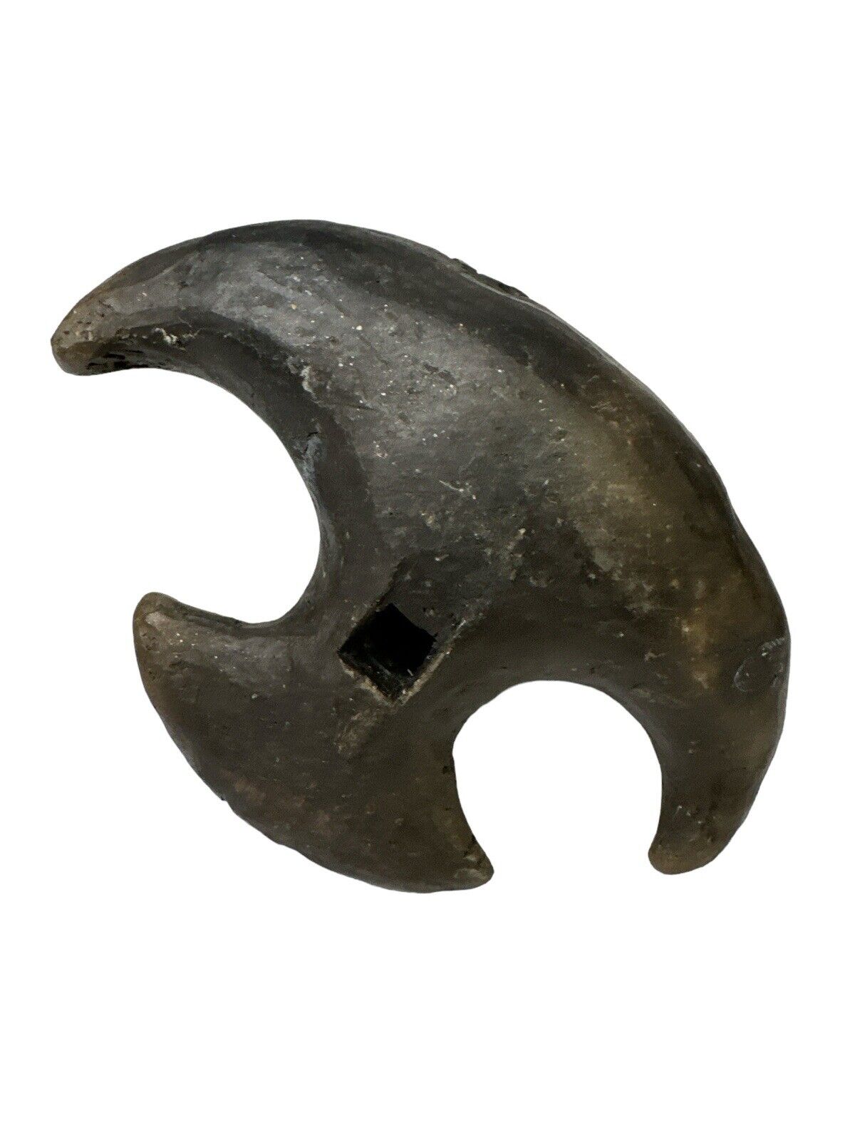 Primitive Looking Early Repo Peruvian Ceramic flying Bird Whistle Handmade