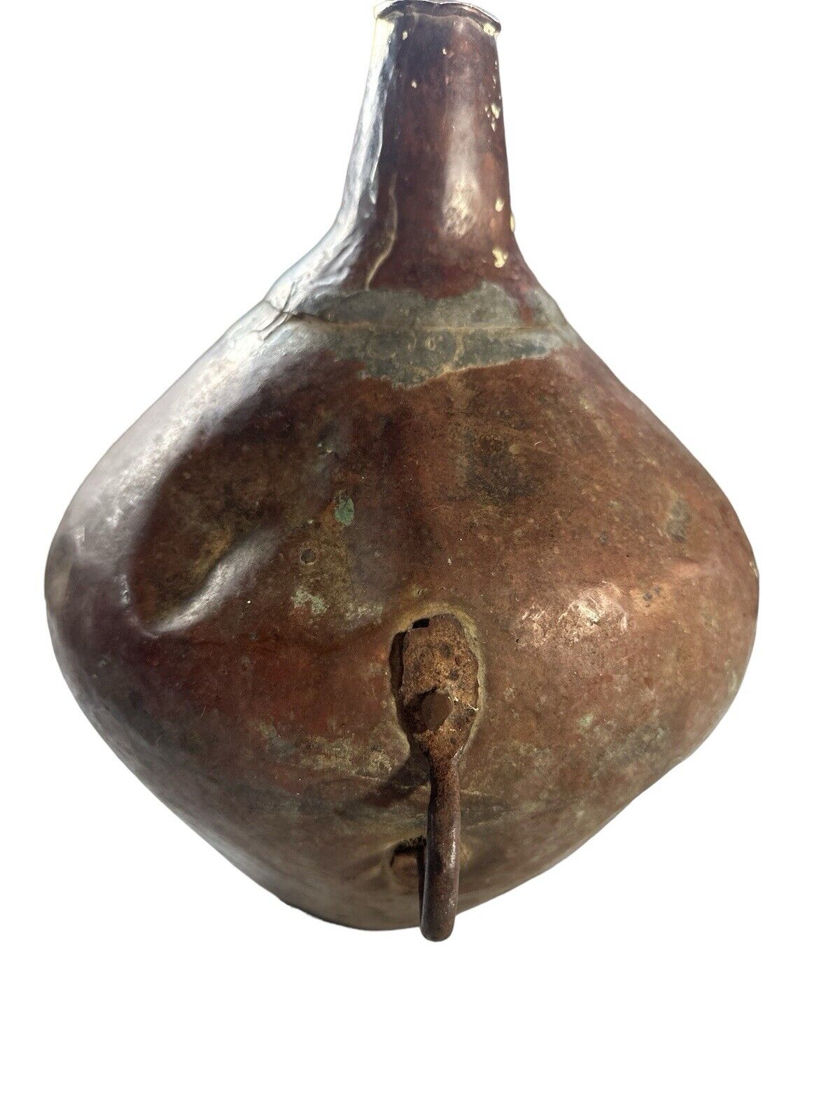 Primitive Central Mexican Spanish look Handmade Copper Metal Water Vessel