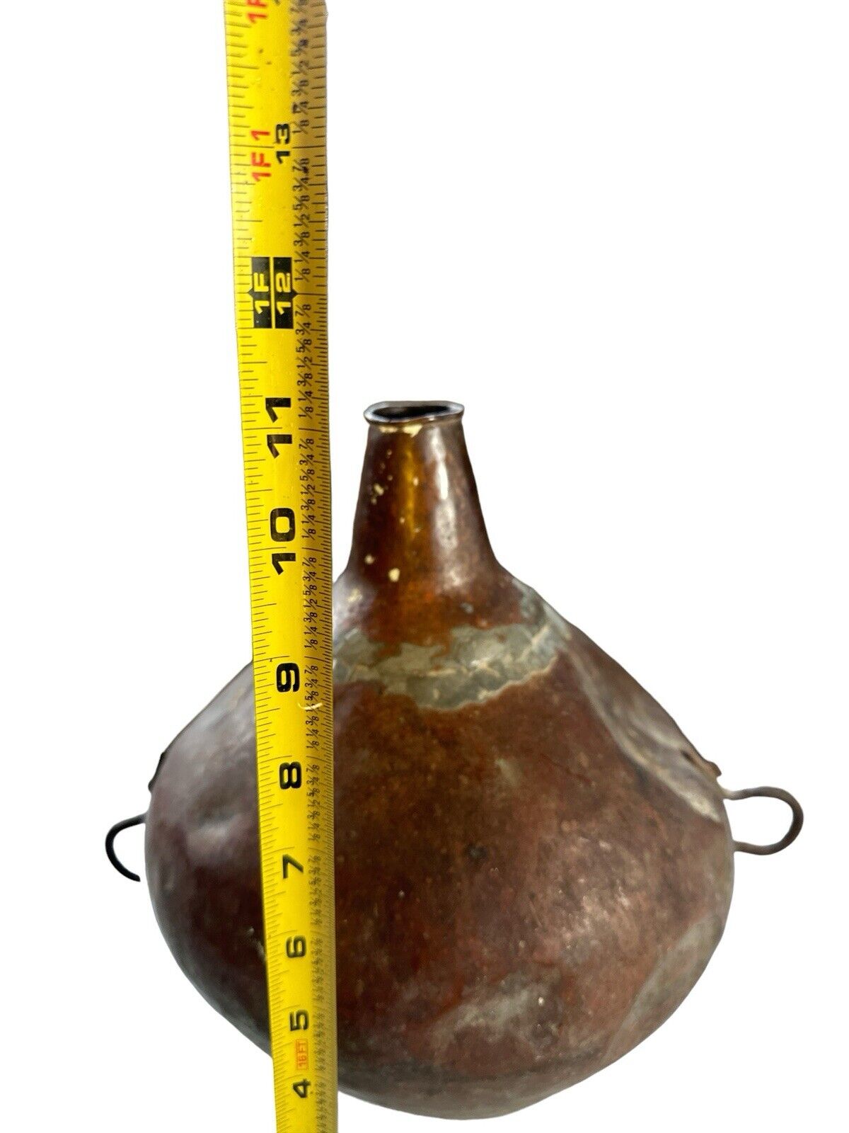 Primitive Central Mexican Spanish look Handmade Copper Metal Water Vessel