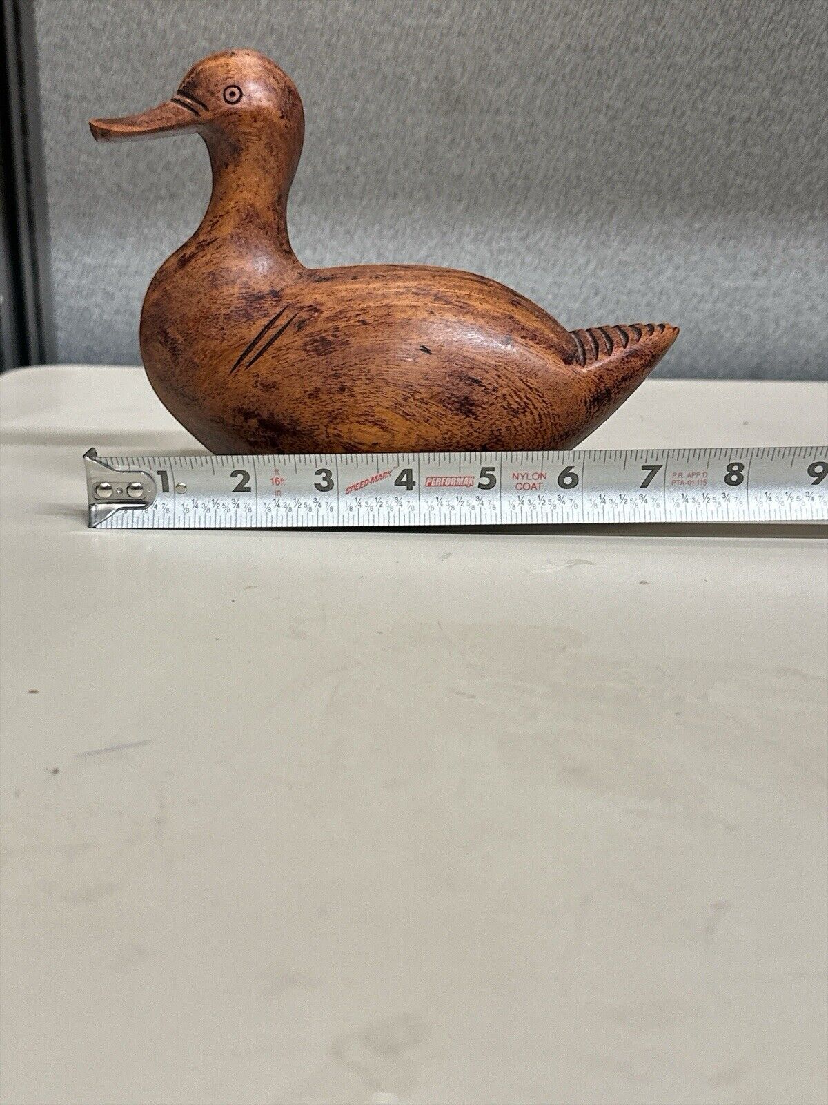 Vintage Hand Carved Wood Duck made in Africa Dakar Senegal