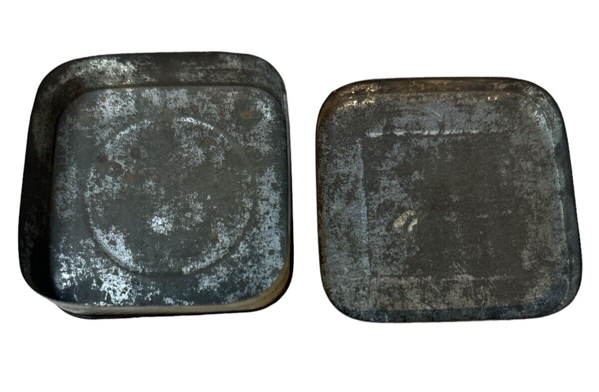 Lot Of 2 Empty Antique Old Vintage Small Advertising Tins Dr. Pierce & Diamonds