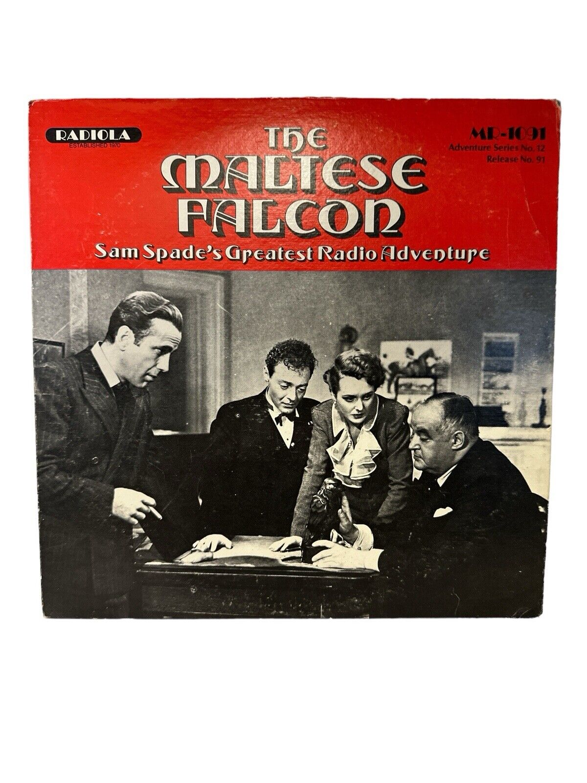 The Maltese Falcon Sam Spade's Greatest Radio Adventure 33 RPM LP 1978 VG