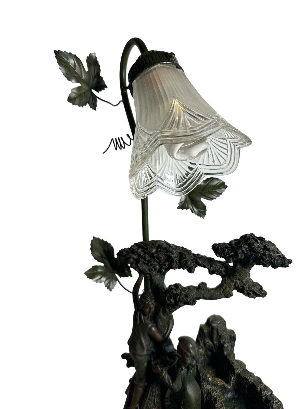 Vintage 1997 Fountain Lamp Children Climbing A Tree Beautiful Lamp By Crosa