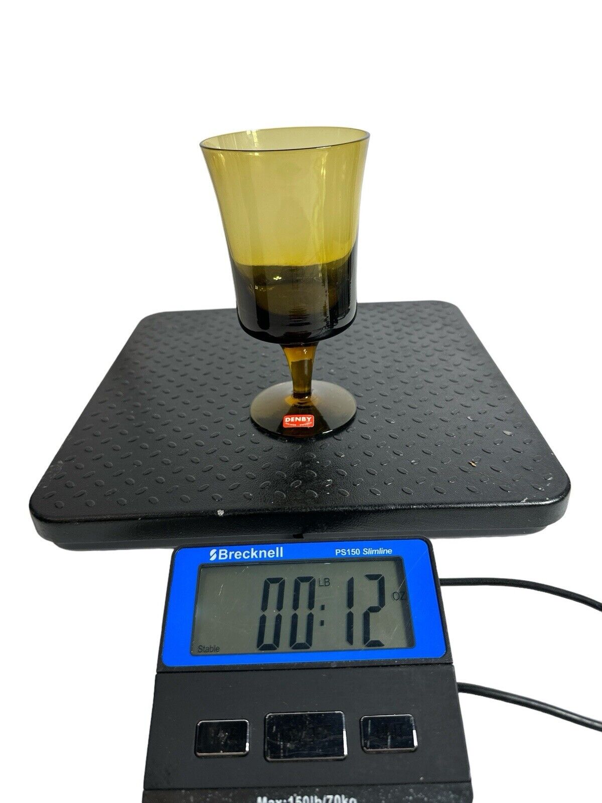 1972-1979 DENBY Arabesque Spice Brown Water or Wine Goblet NOS Milnor Sweden 6.5