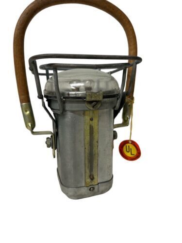 Vtg Rare Underwriters Lab Train Miners Electric Light Original Tag Working