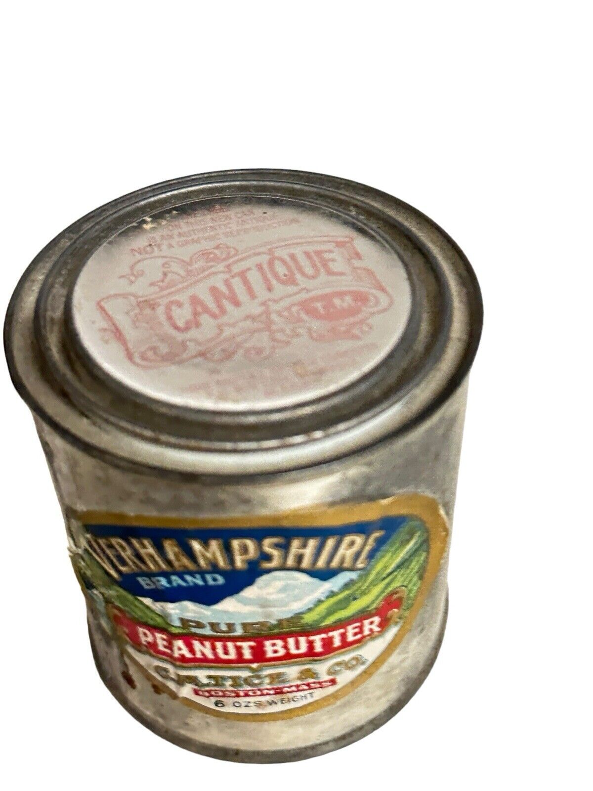 2 1920s Verhampshire brand & Wayne Small Tin Cans Cantique TM Antiques
