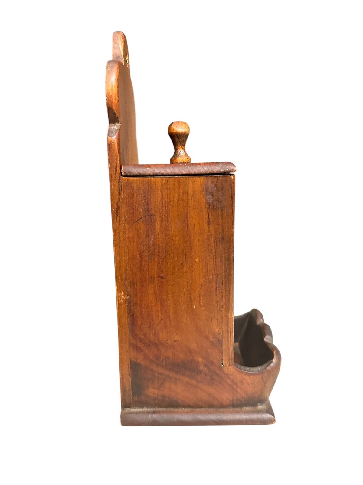 Vintage 1970’s Handmade Wooden Matchbook Matchstick Wall Mount Holder