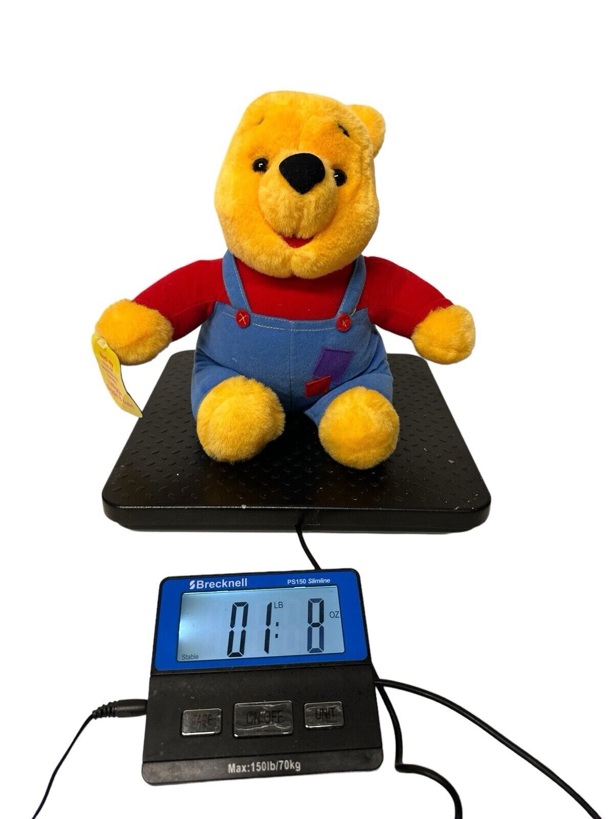 Vtg Disney Mattel Winnie The Pooh Talking Plush Toy Bear Wiggle Giggle 1997