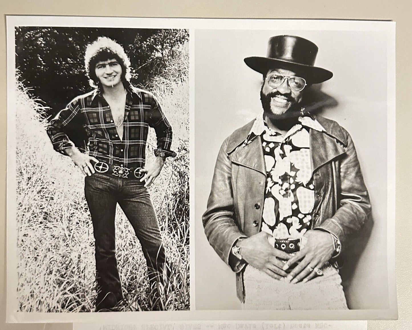 1973 Mac Davis & Billy Paul Press Release Photo The Midnight Show NBC