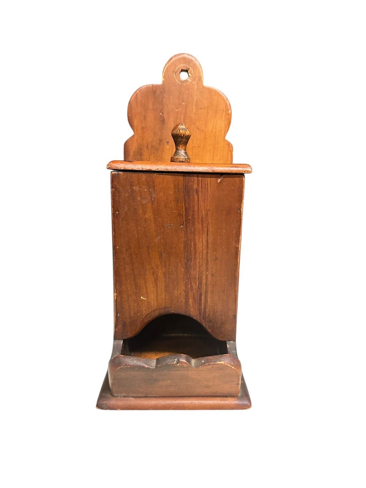 Vintage 1970’s Handmade Wooden Matchbook Matchstick Wall Mount Holder