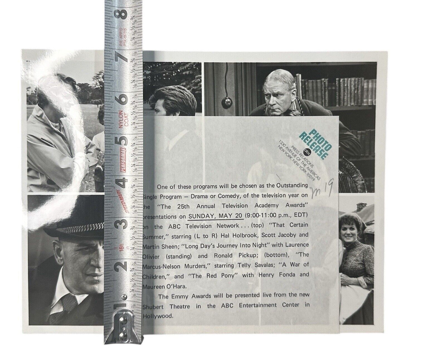 1973 Press Release photo TV Awards For A Single Outstanding Program Drama Comedy