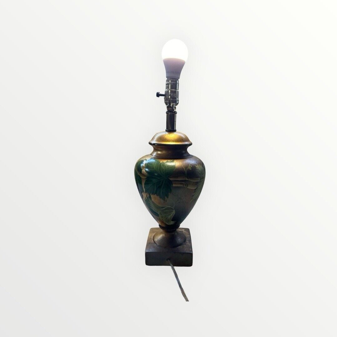 vintage Italian style Hand Painted Grape Vine Decor Ceramic Lamp