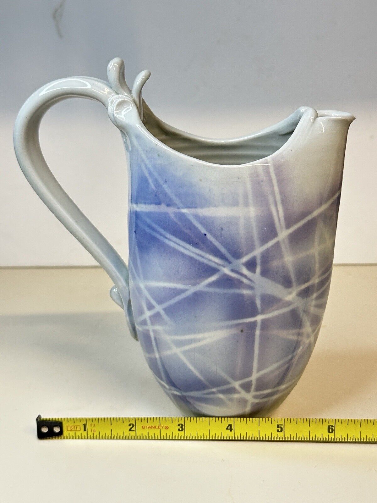 Beautiful James Jim Loso Porcelain Pitcher Modern Art Signed Minnesota Potter