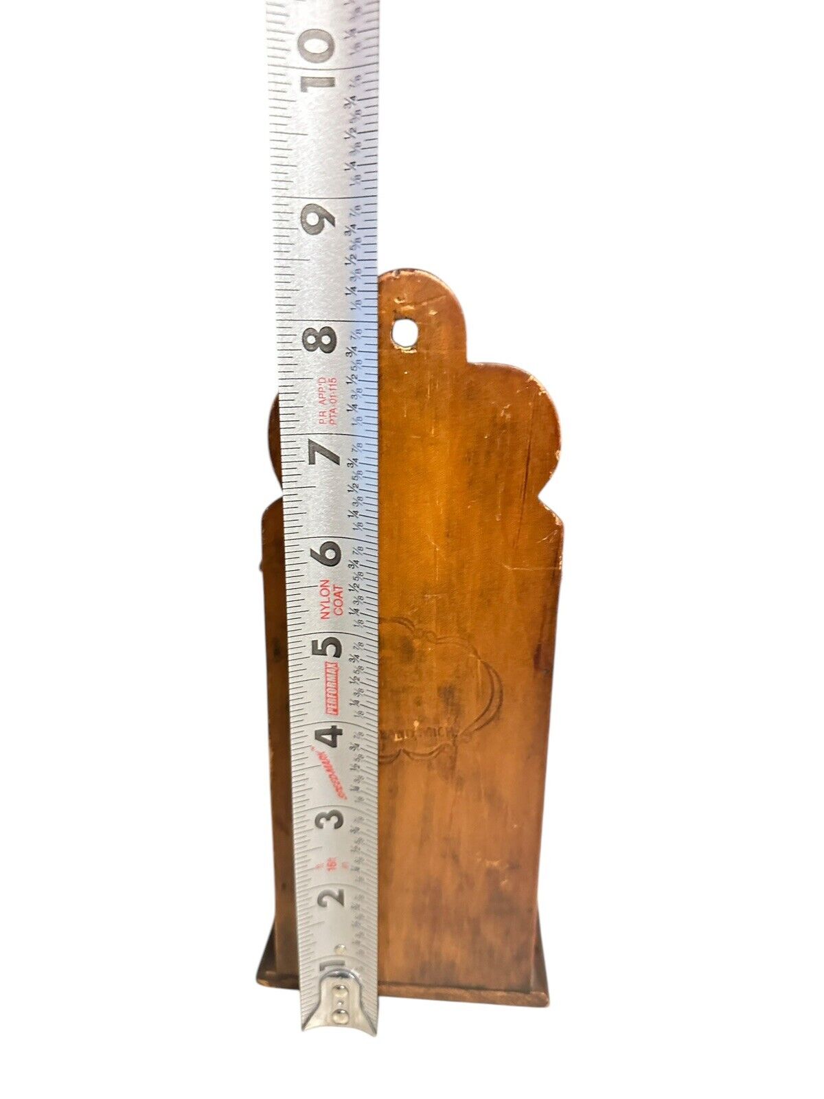 Vintage 1970’s Handmade Wooden Matchbook Matchstick Wall Mount Holder