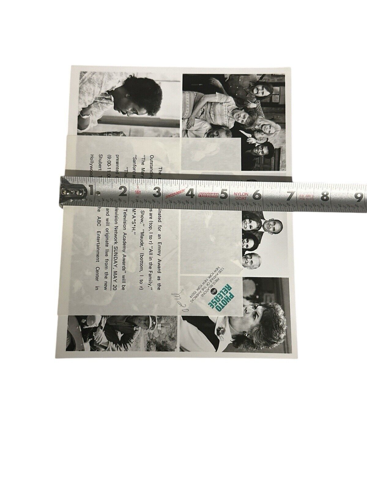 1973 TV Academy Awards Press Release photo Mash, All In The Family, Maude & More